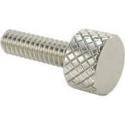 BSC PREFERRED Knurled-Head Thumb Screw Stainless Steel Low-Profile 6-32 Thread Size 1/2 Long 5/16 Diameter Head 91746A127